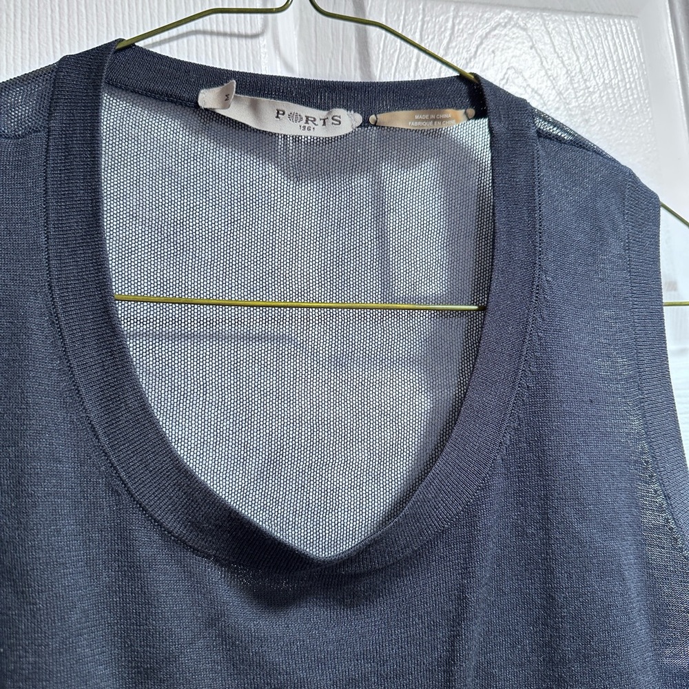 Ports 1961 Wool Mesh blend tank with pockets - Picture 5 of 5